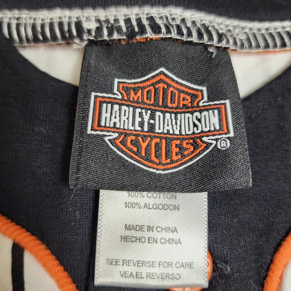 Harley-Davidson Outfit Baseball Top & Shorts Boys 8/10